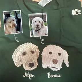 Labradoodle Sweatshirt or Hoodie, Custom Embroidered Gift from Photo Name