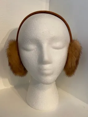 Whisky Mink Earmuffs with Velvet Band