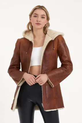 Women's shearling hoody