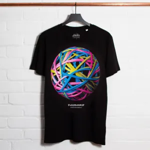 010 Disco Psychedelia Front Print - Tshirt - Black