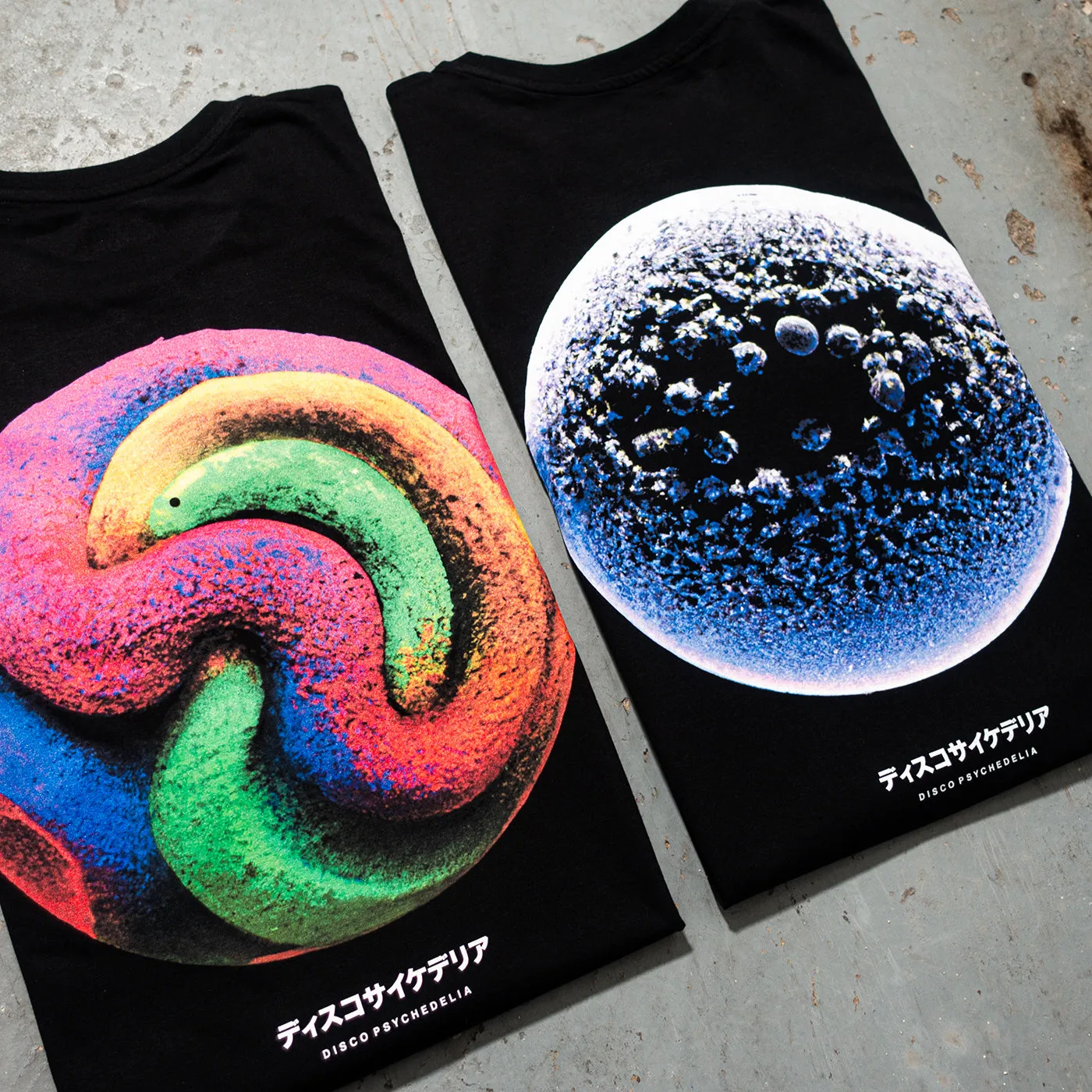 011 Disco Psychedelia Back Print - Tshirt - Black