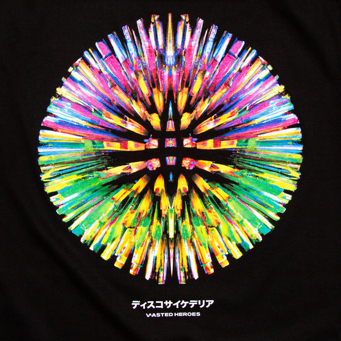 031 Disco Psychedelia Front Print - Tshirt - Black