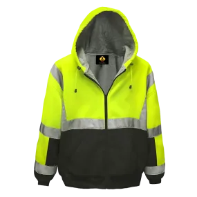 5010-YB-Hi Vis Jacket - Zippered Thermal Sweatshirt