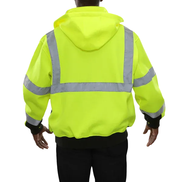 5010-YB-Hi Vis Jacket - Zippered Thermal Sweatshirt