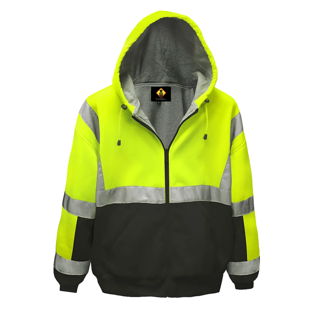 5010-YB-Hi Vis Jacket - Zippered Thermal Sweatshirt