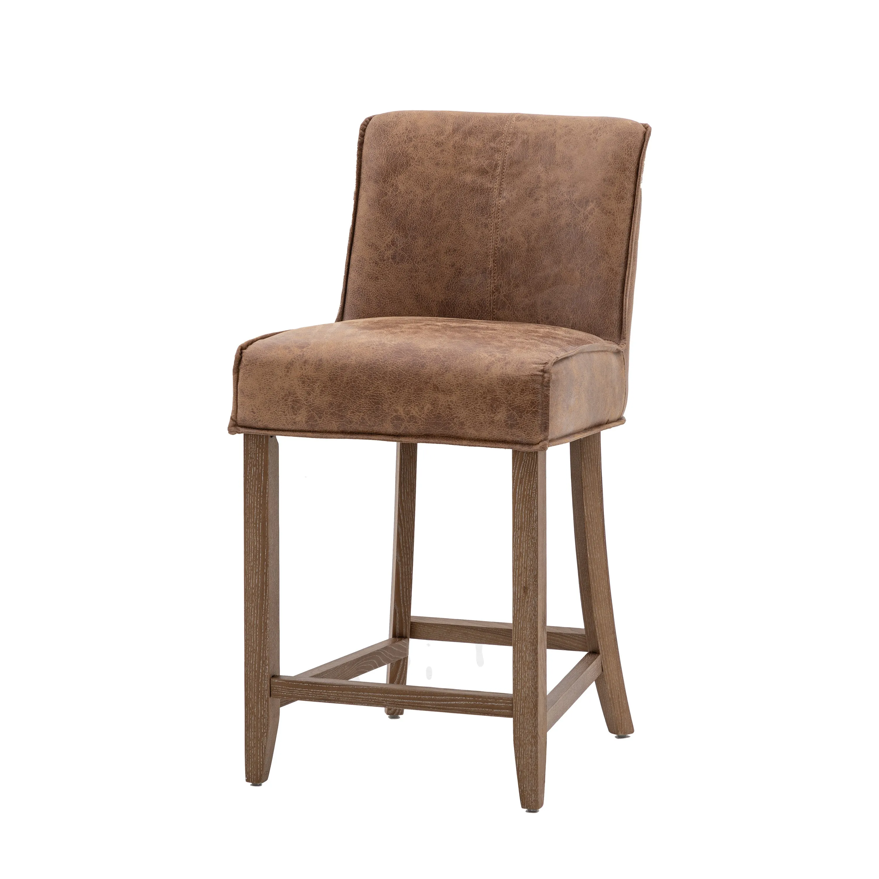 Amos Tarnby Bar Stool Brown Leather (2pk)