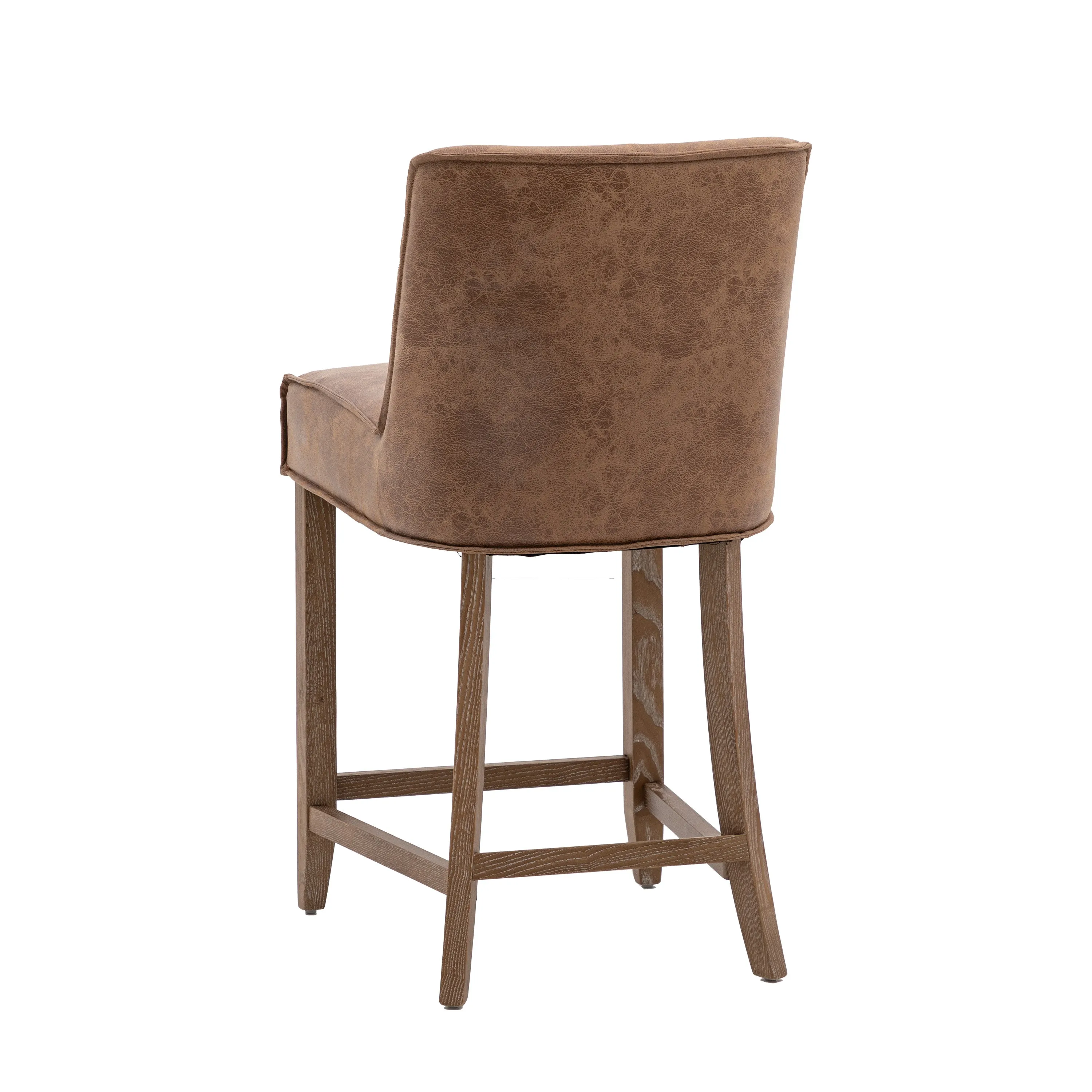 Amos Tarnby Bar Stool Brown Leather (2pk)