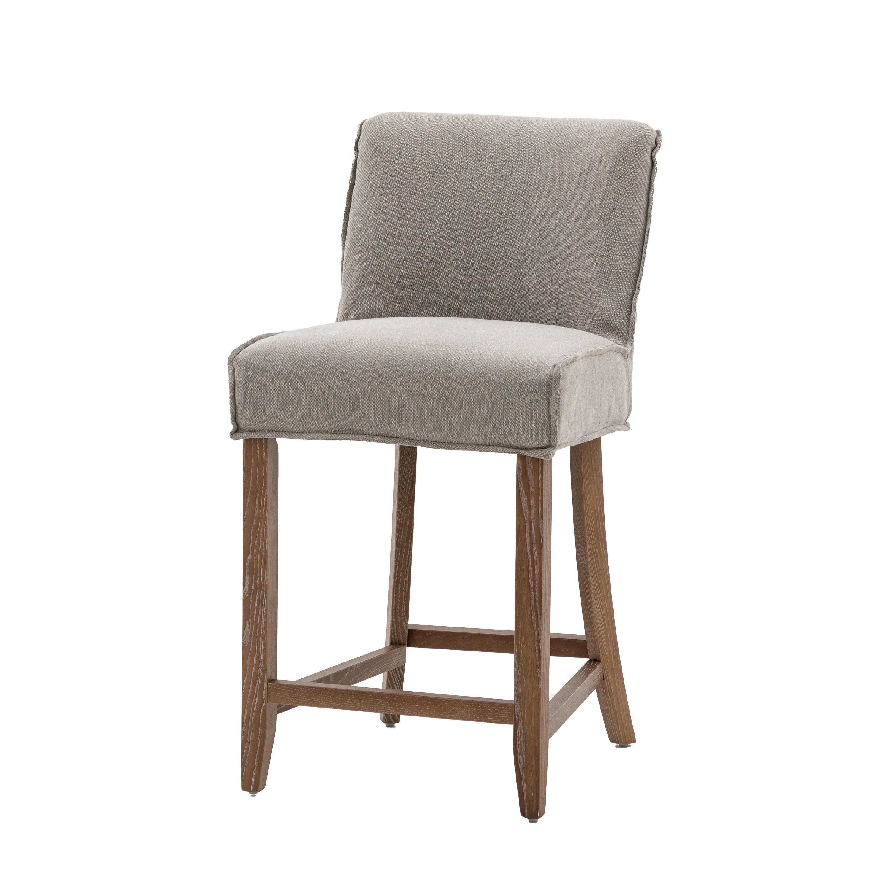 Amos Tarnby Bar Stool Grey Linen (2pk)