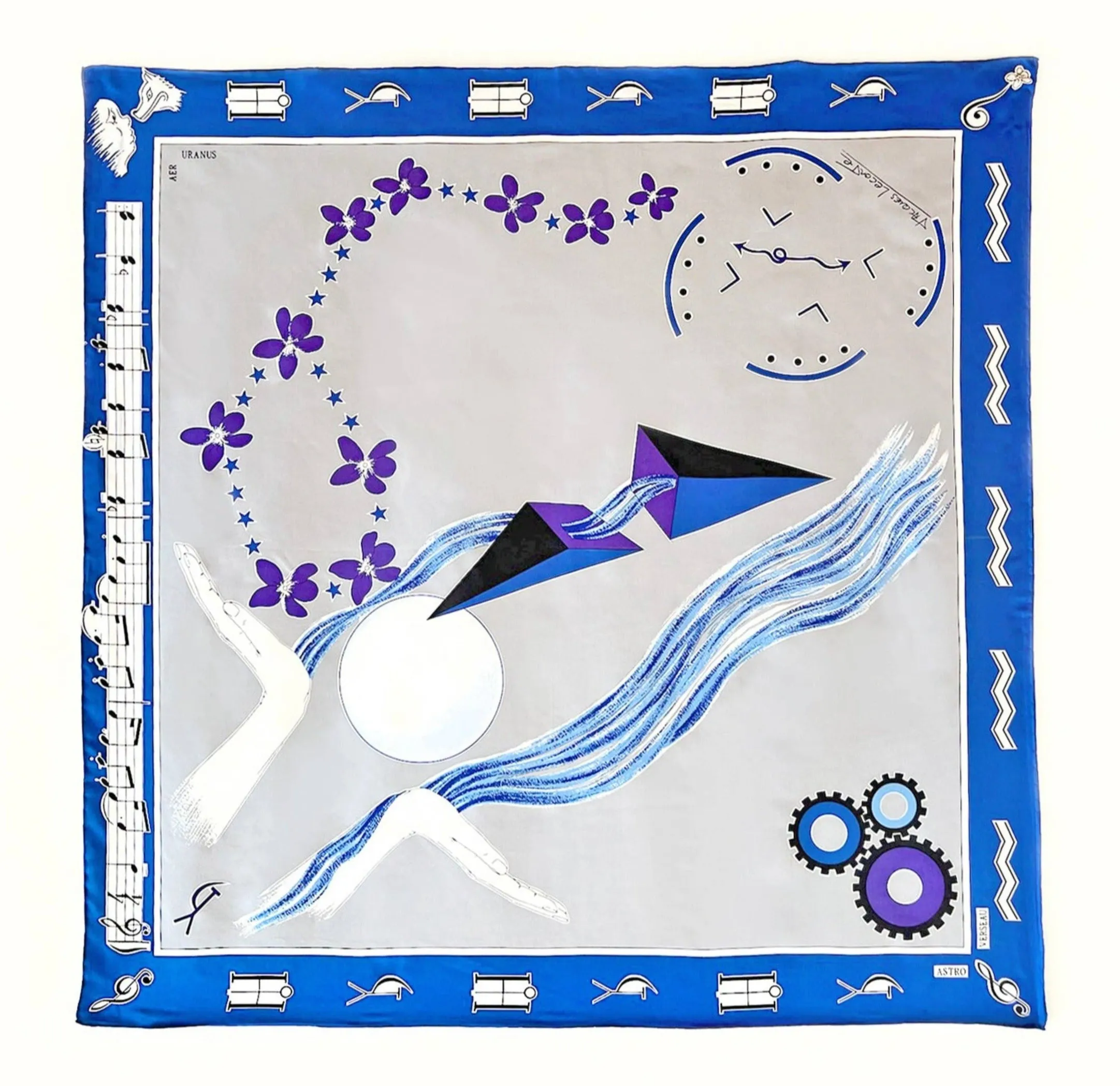 AQUARIUS SILK SCARF - JACQUES LECONTE