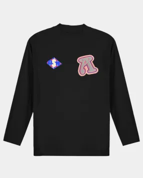 Ashluxe Patch Logo Longsleeve Sweatshirt  Black