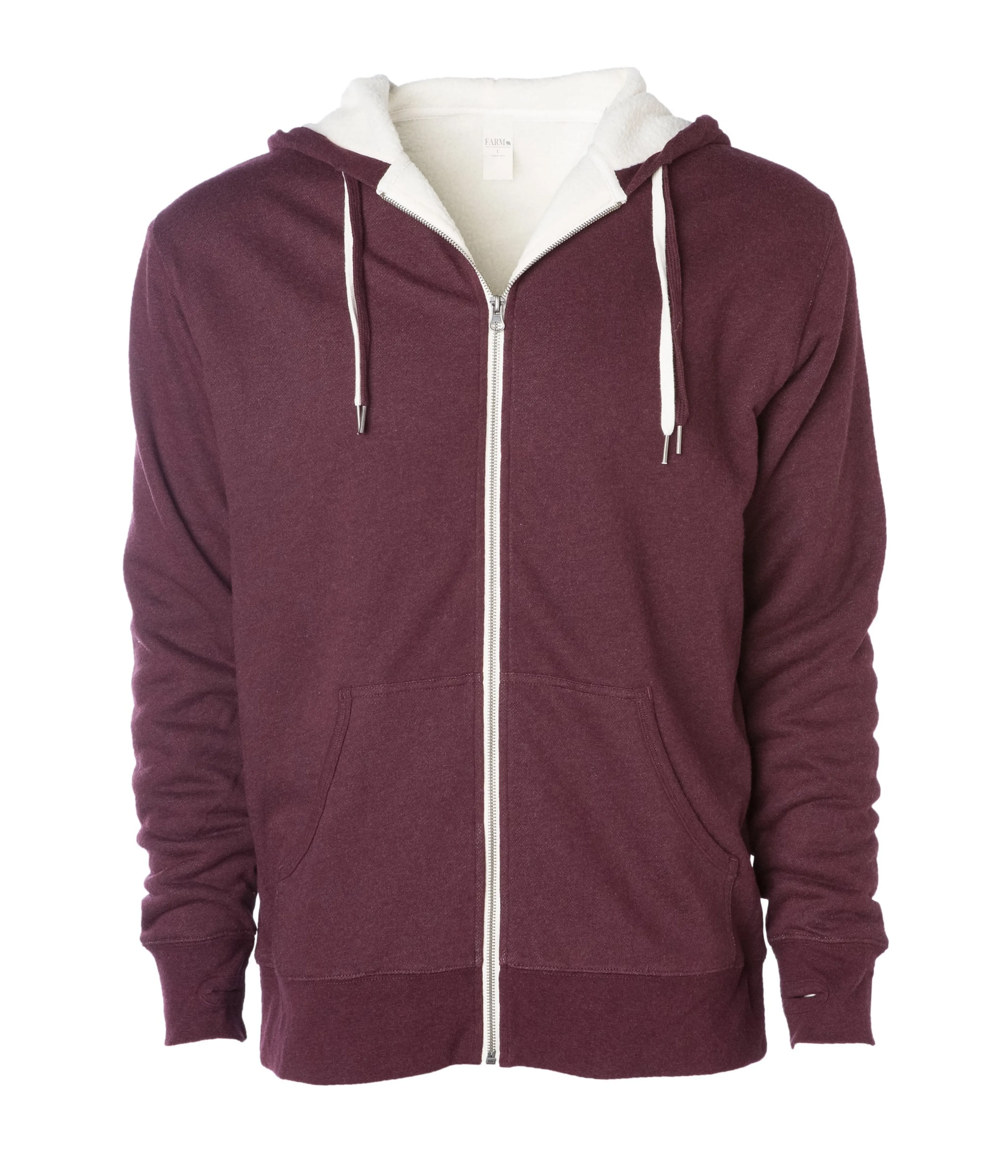 Backroads Sherpa Lined Heather Full Zip Hoodie