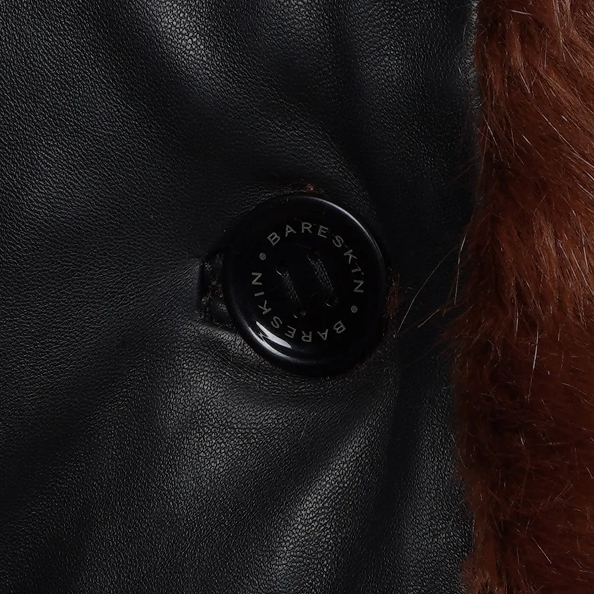 Backside Hand Painted Tiger Eyes With Super Soft Classic Fur Collar Black Leather Coat For Men By Brun & Bareskin