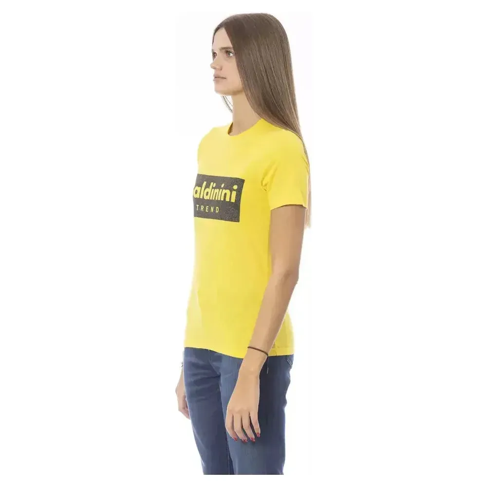 Baldinini Trend Yellow Cotton Women T-Shirt