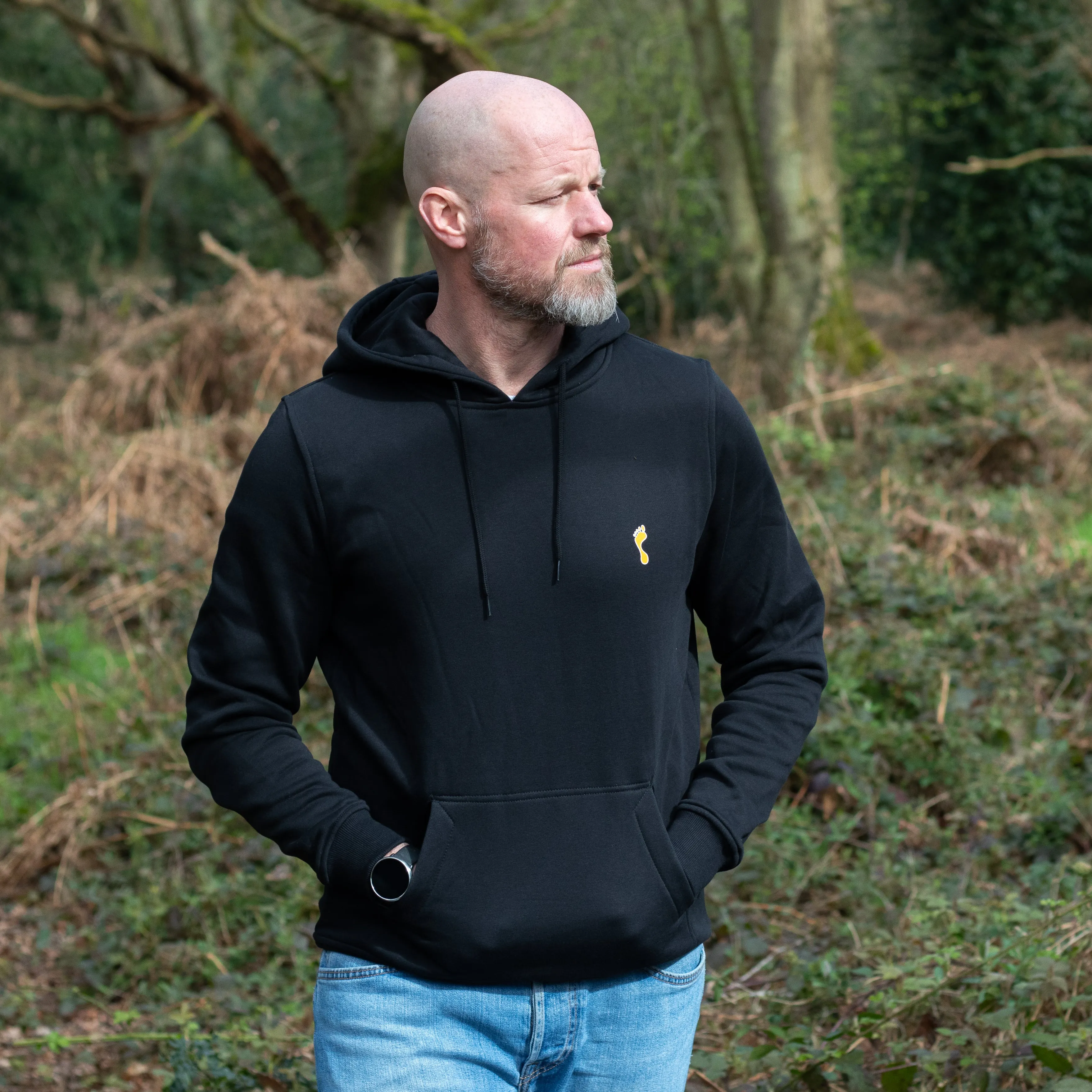 Barefoot Junkie Explore Hoodie Black (Unisex Fit)