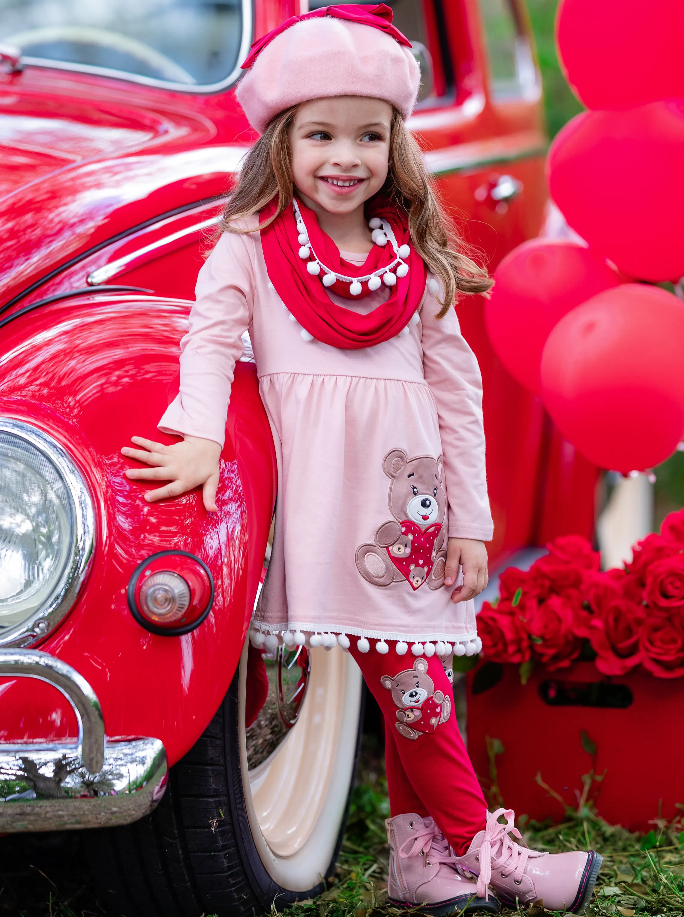 Beary Sweet Tunic, Scarf and Legging Set