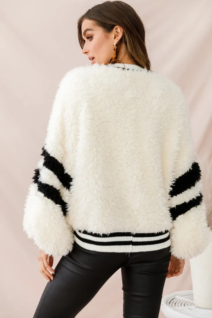 Berkeley Faux Fur Bomber Jacket White