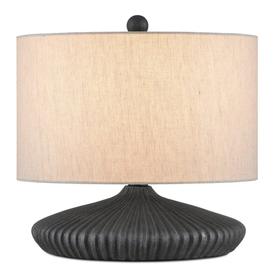 Black Squashed Table Lamp