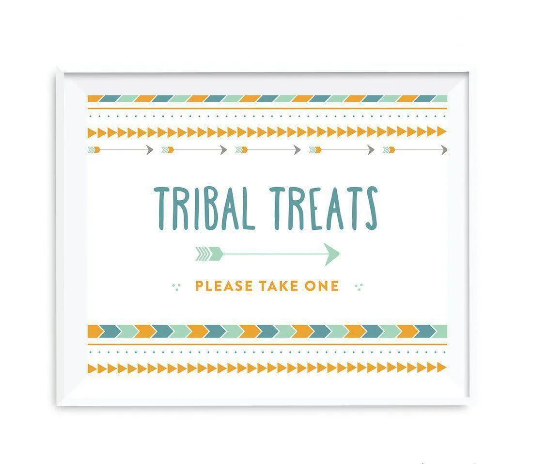 Boho Chic Tribal Birthday Party Signs