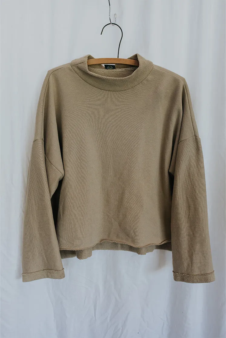 Boxy Long Sleeve Shirt - Sand