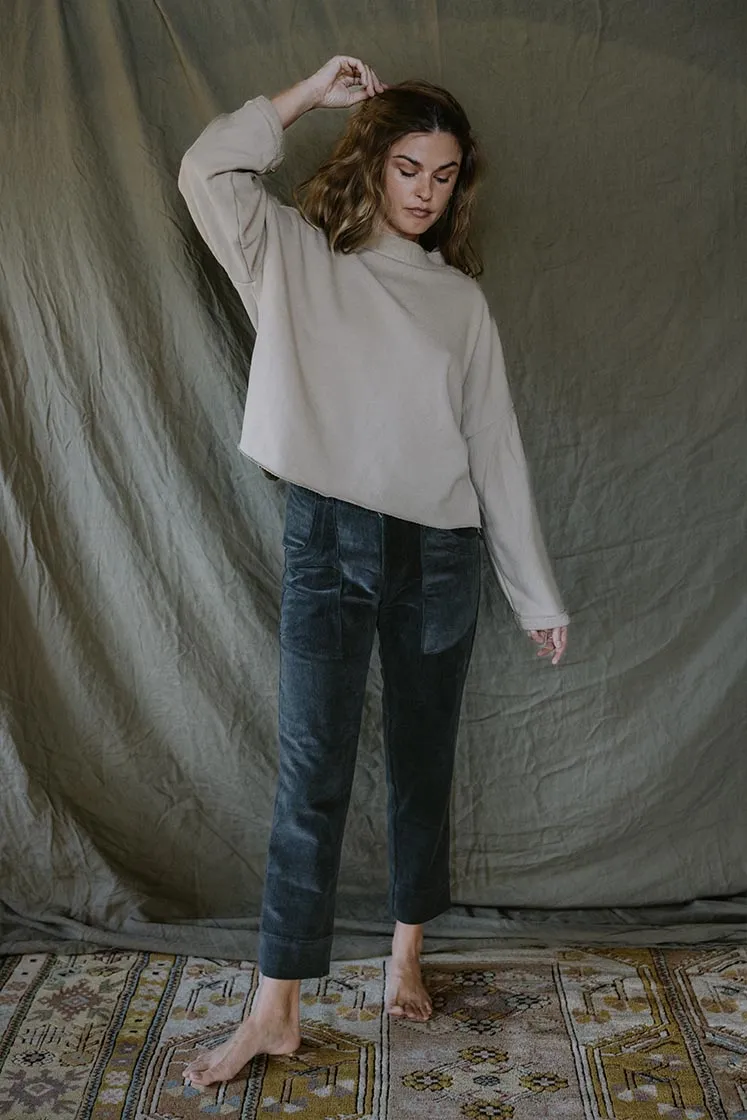 Boxy Long Sleeve Shirt - Sand