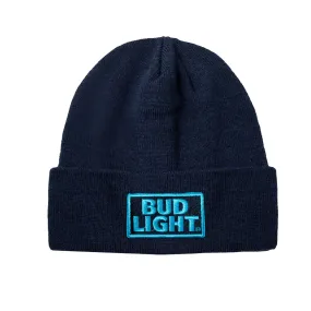 Bud Light Square Label Navy Knit Cuff Beanie