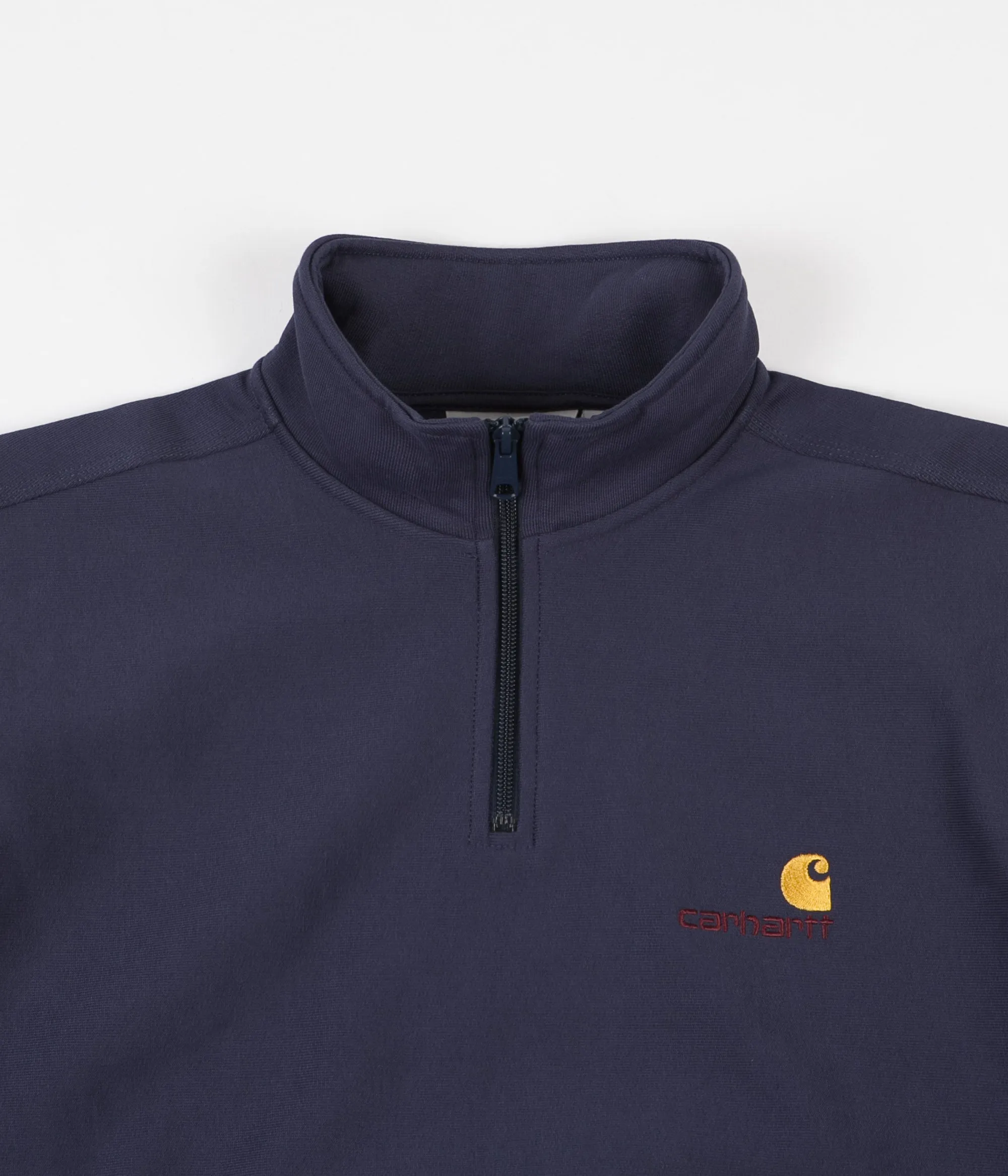 Carhartt Half Zip American Script Sweatshirt - Blue