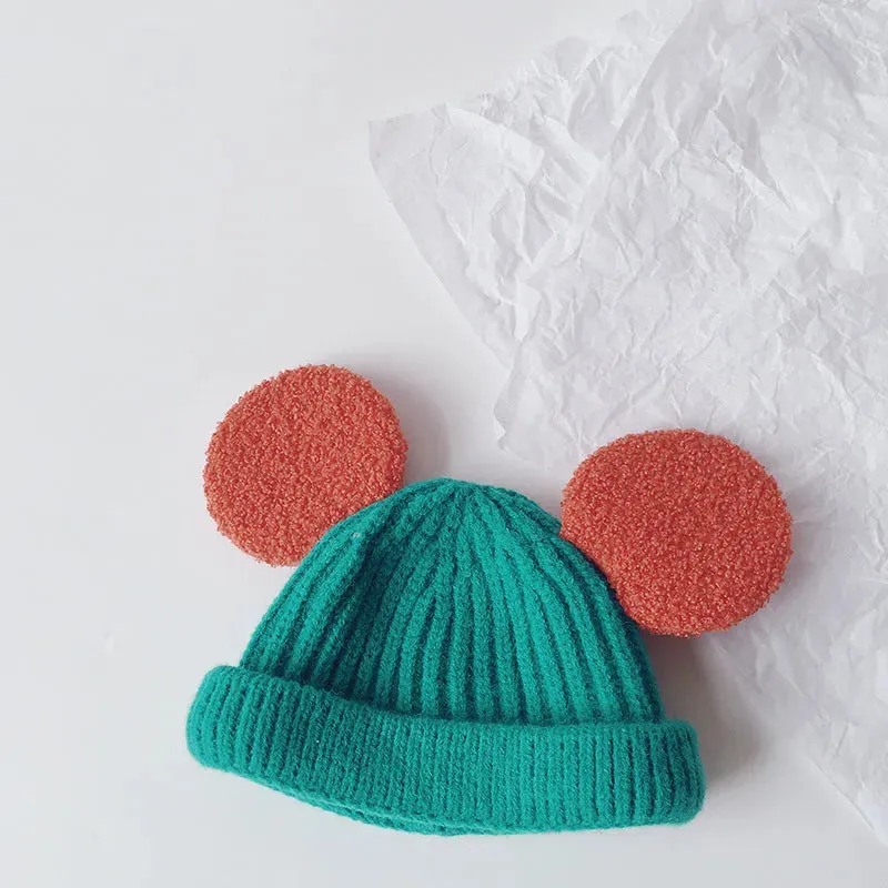 Cartoon Big Ears Children Woolen Beanie Cap