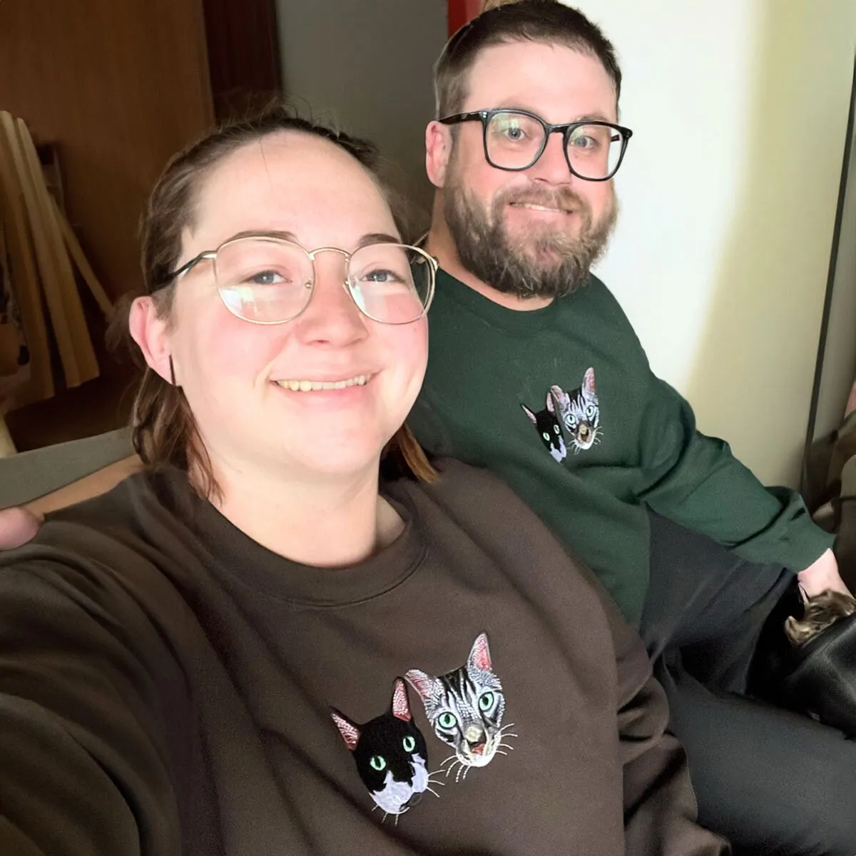 Cat Lover’s Favorite: Crewneck Sweatshirt & Hoodie Combo