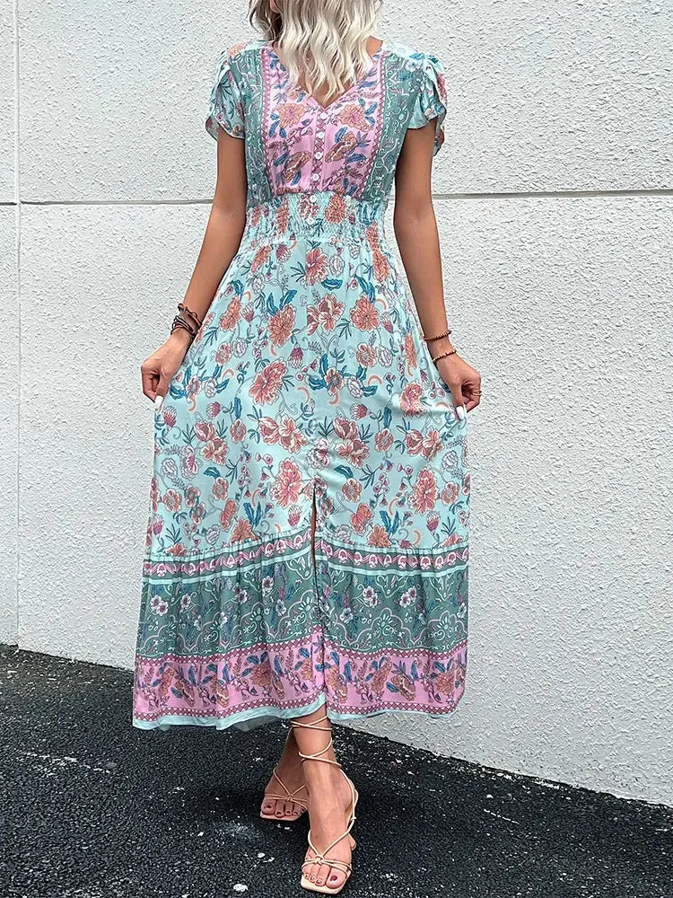 Caterina Boho Floral Dress