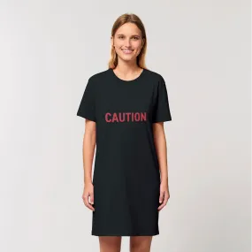 Caution Organic T-Shirt Dress