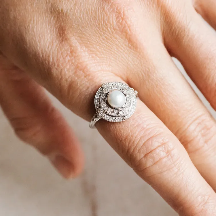 Celestial Pearl Vintage Ring