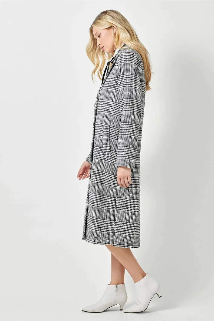 Checkers Plaid Long Coat