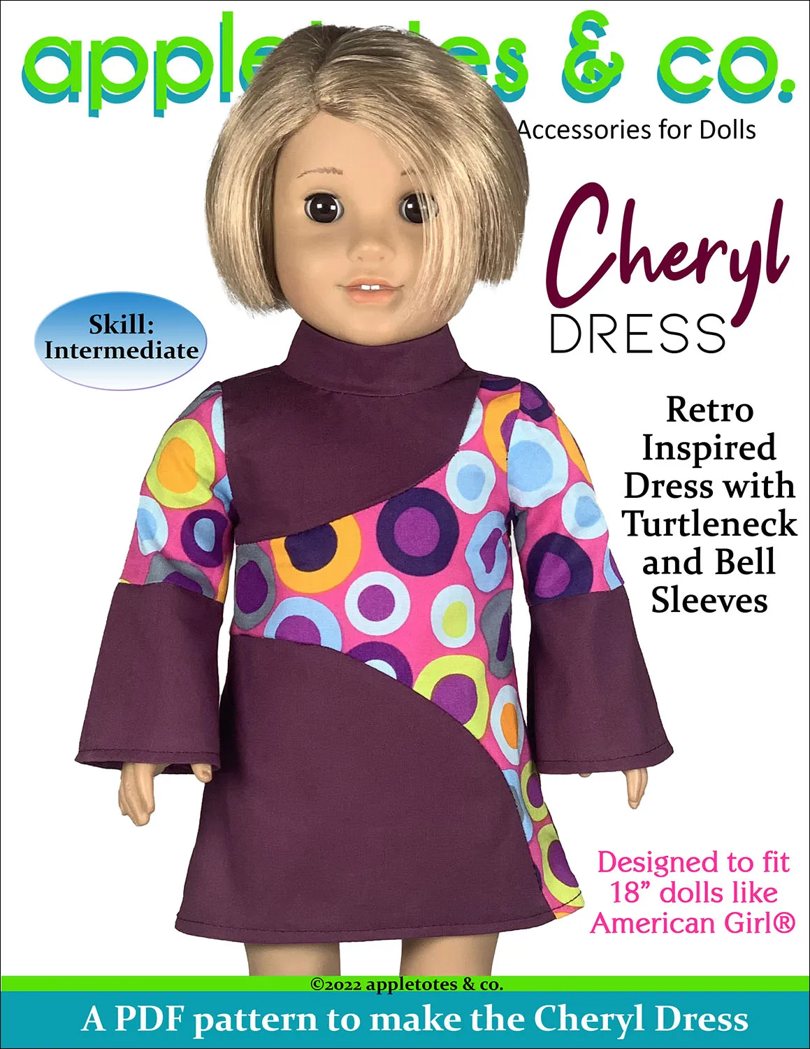 Cheryl Dress 18 Inch Doll Sewing Pattern