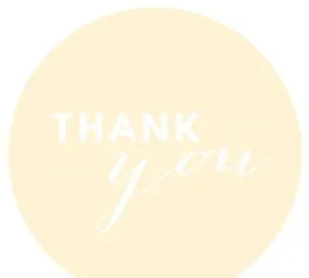 Chic Thank You Circle Favor Labels