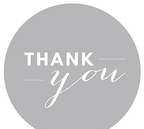 Chic Thank You Circle Favor Labels