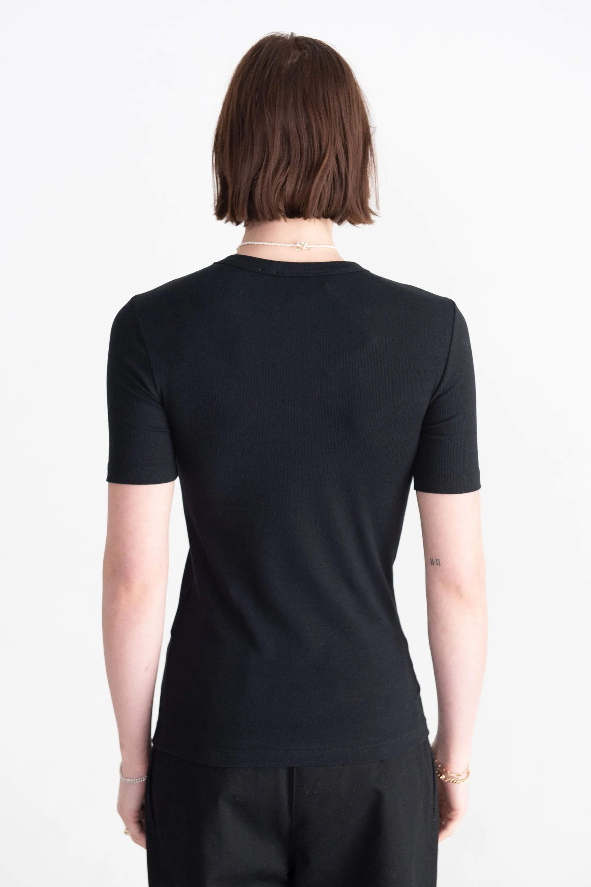 Classic Rib Tee, Black