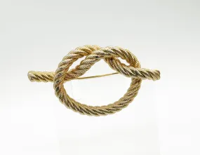 Classic Vintage Golden Knot Brooch