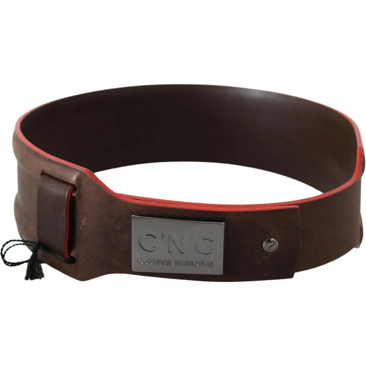 Costume National Elegant Dark Brown Leather Fashion Belt