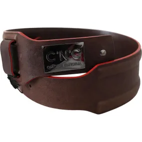 Costume National Elegant Dark Brown Leather Fashion Belt