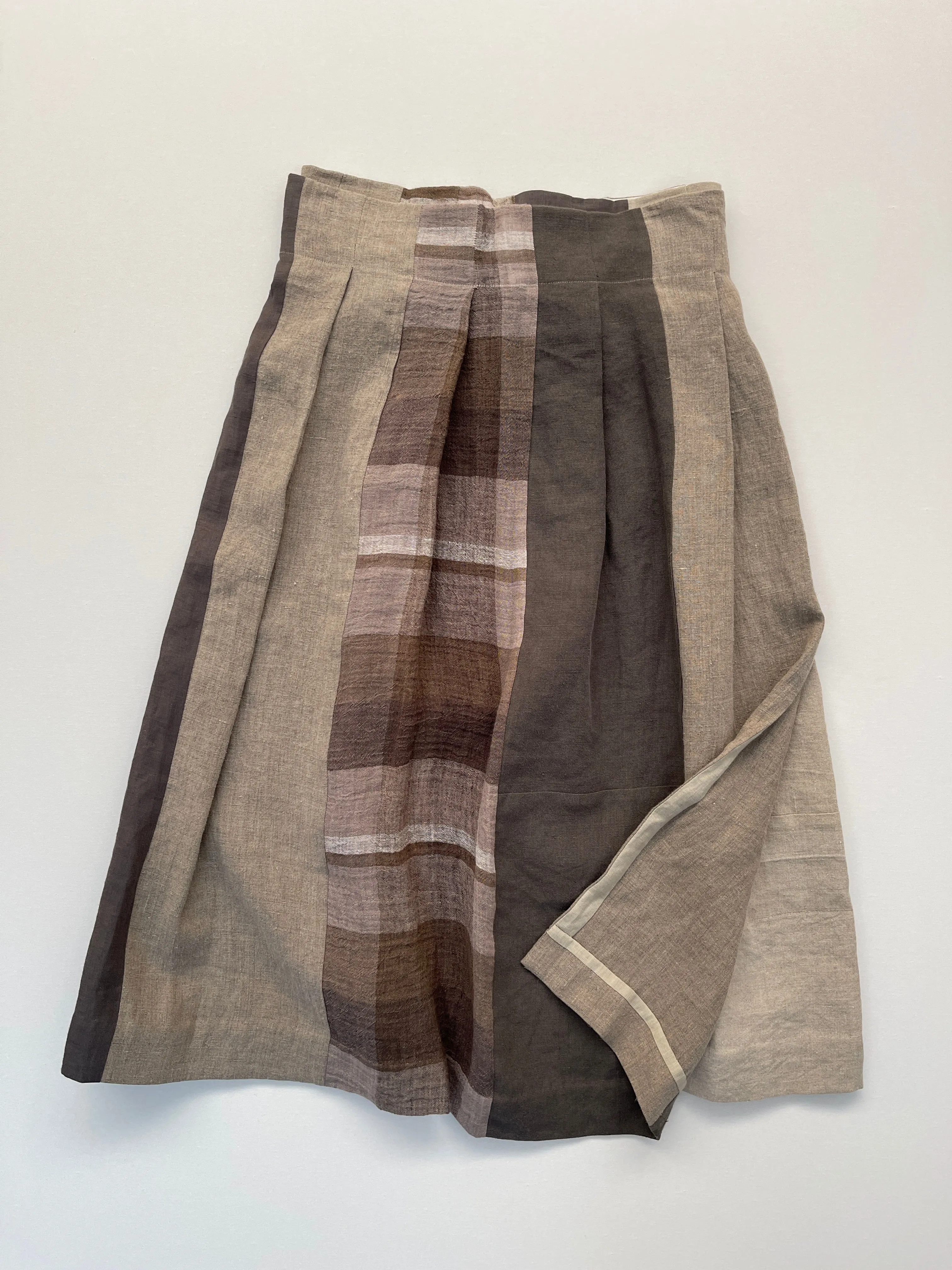 Crofter skirt - mixed linen S-M