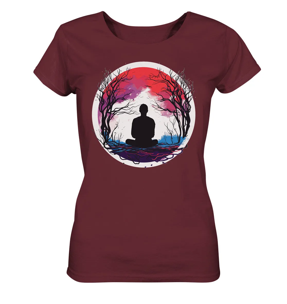 Damen T-Shirt mit Mental Health Motiv "Abendrot"