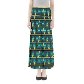 Dancers Inspire Green Full Length Maxi Skirt