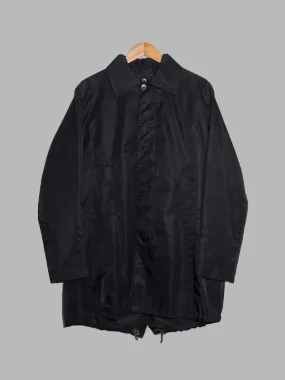 Dirk Bikkembergs 1990s black nylon back cargo pocket coat with removable liner