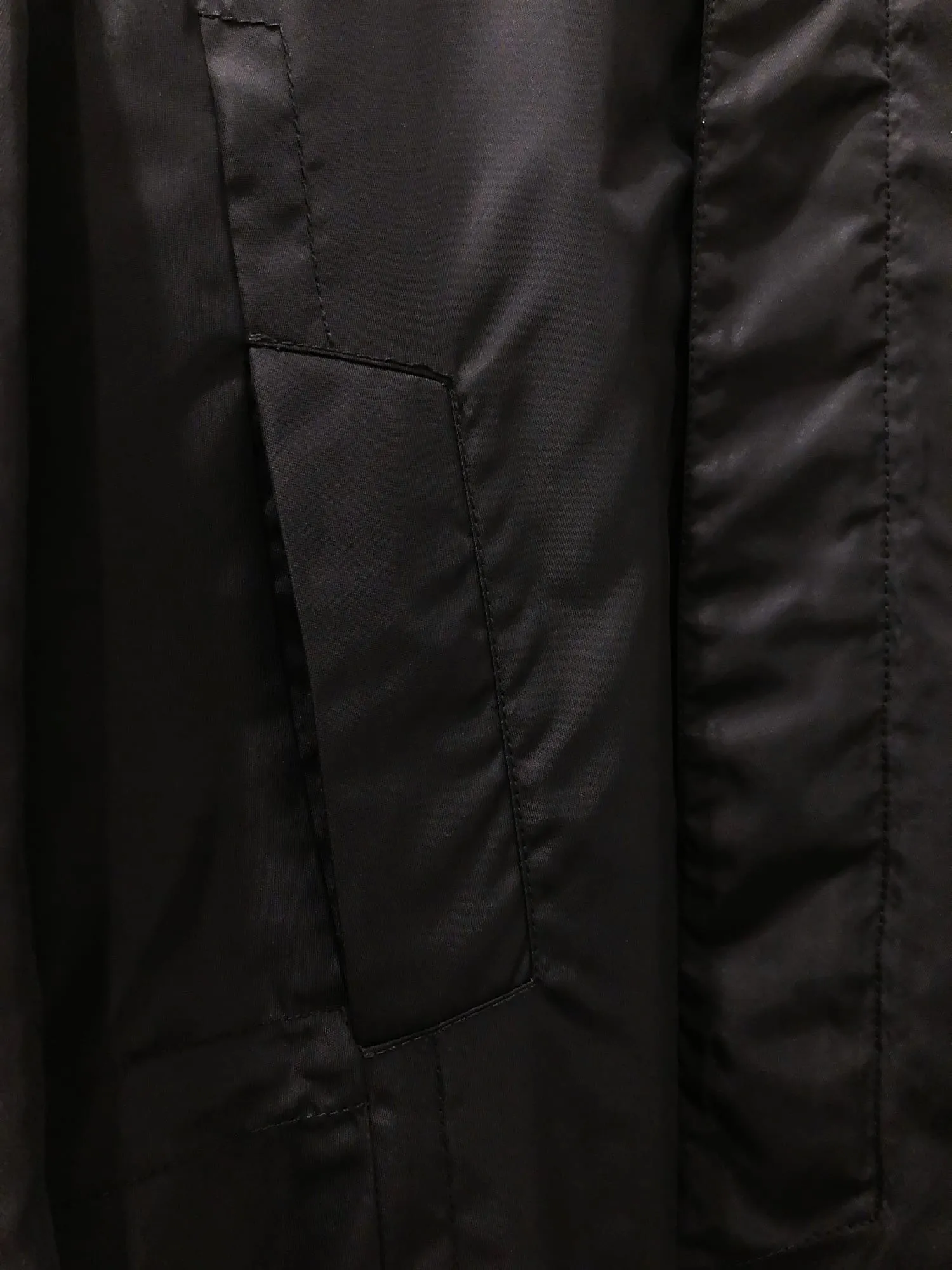 Dirk Bikkembergs 1990s black nylon back cargo pocket coat with removable liner