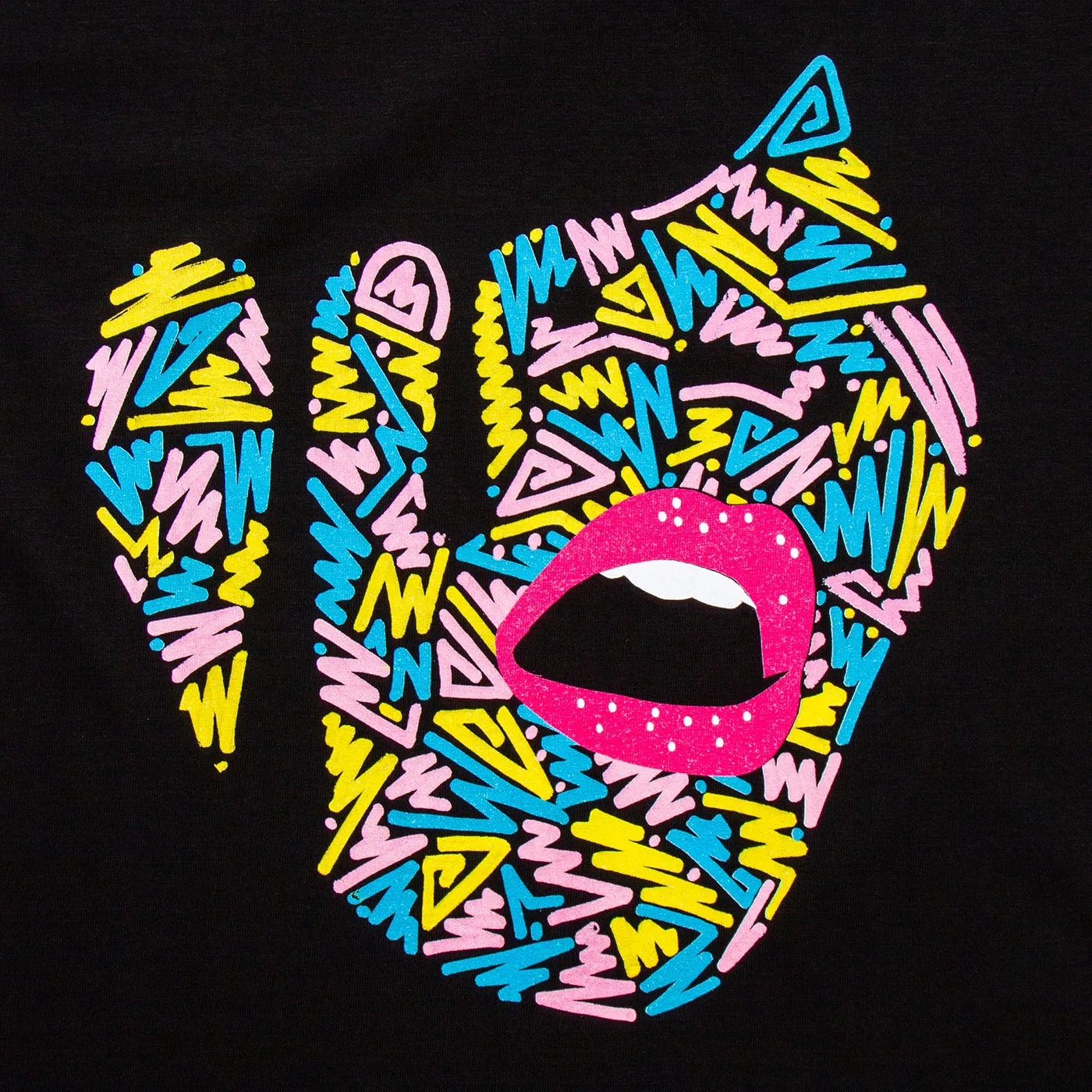 Droplet Face 006 - Tshirt - Black