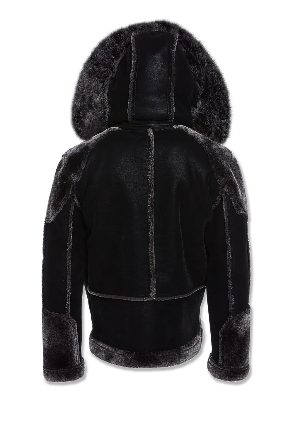 El Jefe Shearling Moto Jacket (Black)