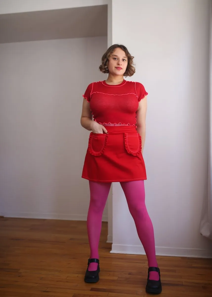 Eliza Faulkner Tate Skirt (Red Twill)