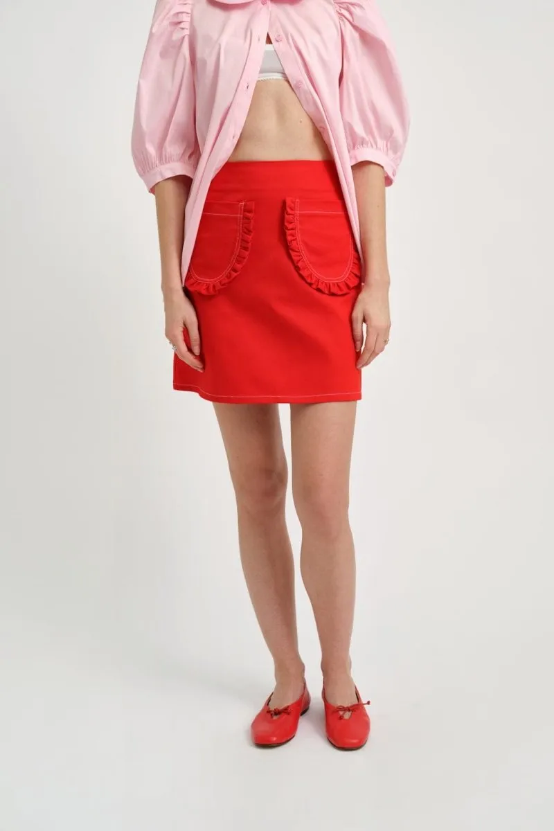 Eliza Faulkner Tate Skirt (Red Twill)