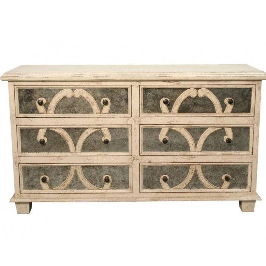 Elysee Shabby Chic Mirrored Dresser