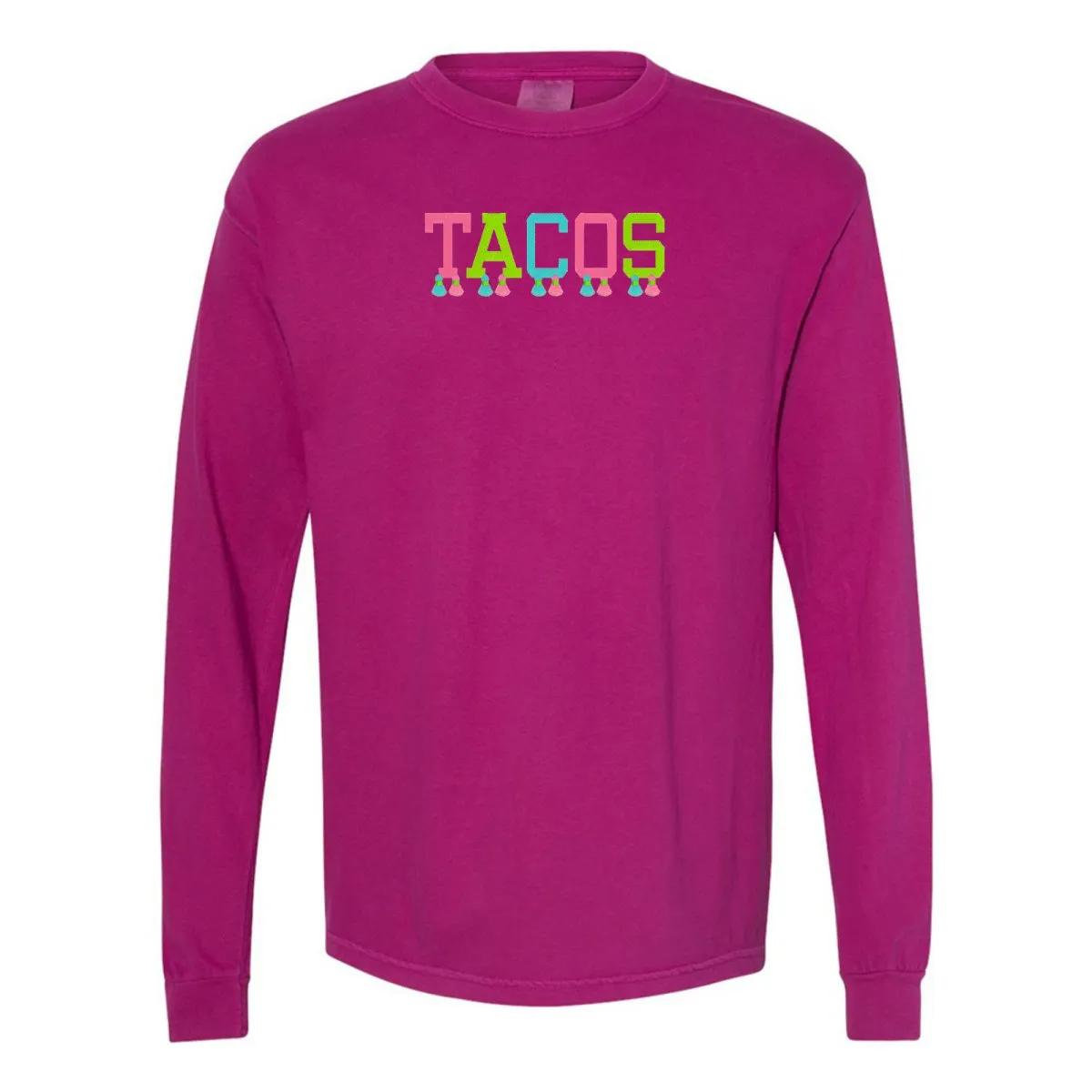 Embroidered Tasseled 'Tacos' Long Sleeve